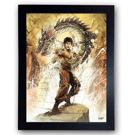 Quadro Bruce Lee Artes Marciais Moldura A Cm Shopee Brasil