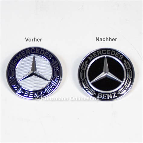 Front Emblem Motorhaube Schwarz Gl Nzend Original Mercedes Benz Stern