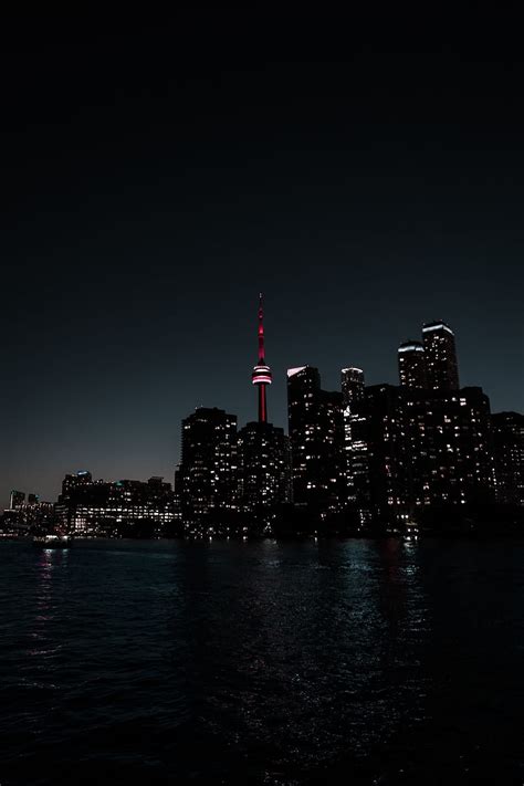 Cities Water Night City Building Dark HD Phone Wallpaper Pxfuel