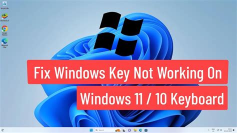 Fix Windows Key Not Working On Windows 11 10 Keyboard Youtube