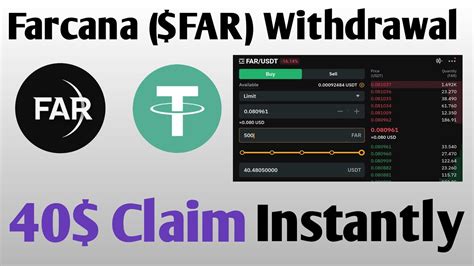 Farcana Far Airdrop Withdrawal Instant Claim 40 Far Instant