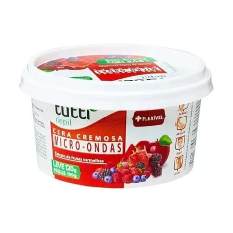 Cera Depilatória Microondas Frutas Vermelhas 120g Tutti Depil Shopee