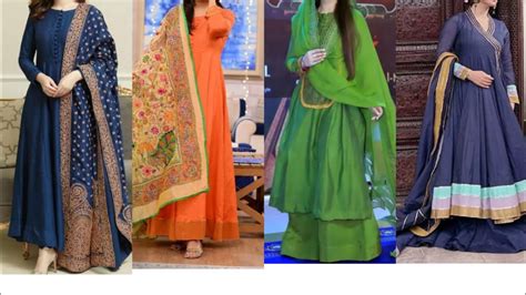 Latest Umbrella Frocks Designs Chunnet Frock Design Plain Maksi Design