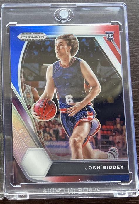 2021 Prizm Draft Picks Basketball Josh Giddey Red White Blue Refractor