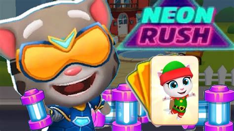 Talking Tom Gold Run Neon Rush Event Hyper Tom Vs Roy Raccoon Lucky