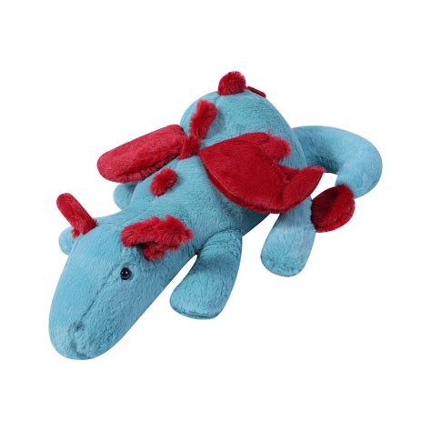 Lovely Dragon Blue White Pterosaur Plush Toy With Tiny Wings