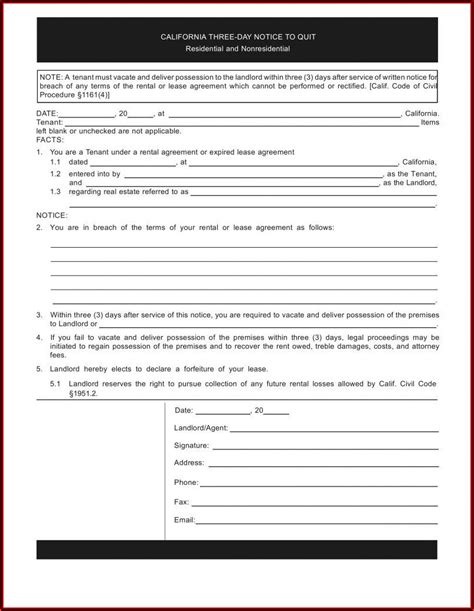 Tenant Eviction Forms California Form Resume Examples L6ynpql23z