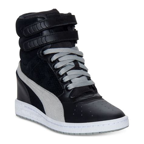 Lyst - PUMA Sky Wedge Casual Sneakers in Black