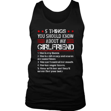 5 Things You Should Know About My Girlfriend Funny Shirt Teefig