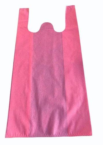 Pink Plain Non Woven W Cut Bag At Rs 145 Kg W Cut Non Woven Bag In