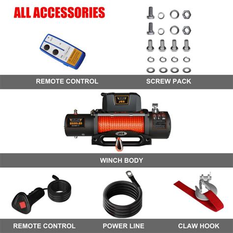 Lbs V Dc Pulling Electric Winch For Atv Utv Synthetic Rope