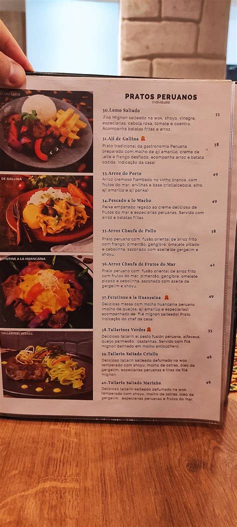 Menu Em Cholo Culin Ria Peruana Restaurante Balne Rio Cambori