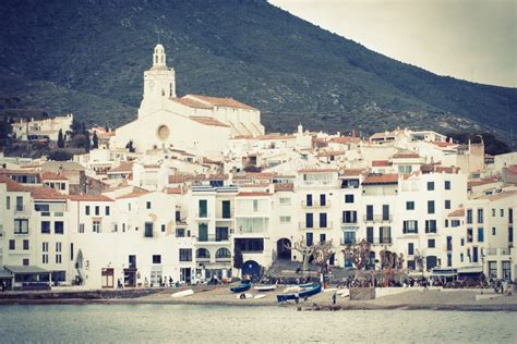 View of Village of Cadaques, Costa Brava, Spain Stock Image - Image of ...