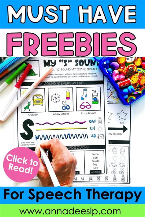 A Poster With The Words Must Have Freebies For Speech Therapy And