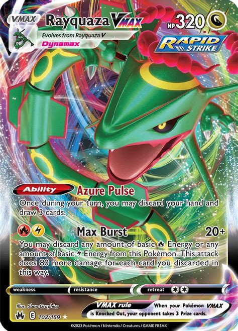 Serebii net Pokémon Card Database Crown Zenith 102 Rayquaza VMAX