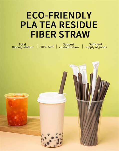 Wholesale Disposable Pla Tea Residue Fiber Straws Lokyo