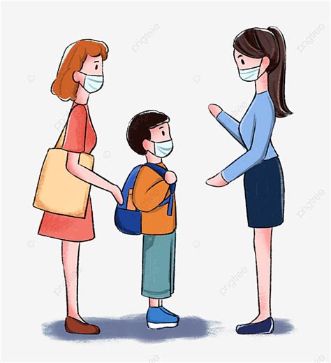 Greet Teacher Clipart Image