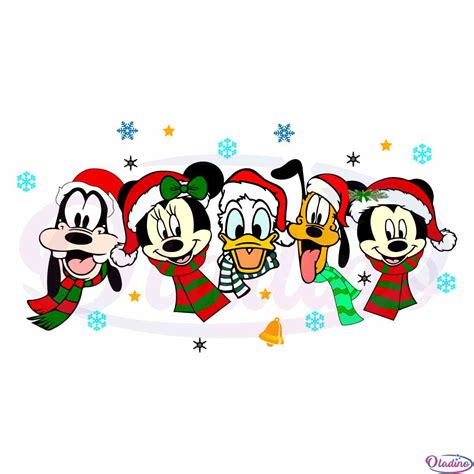 Mickey And Friends Christmas Svg For Cricut Sublimation Files