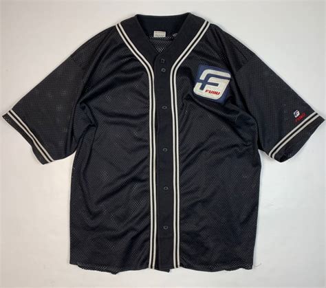 Vintage Vintage 00s Fubu The Collection” Black Mesh Baseball Jersey