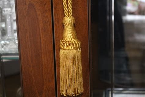 Vintage Yellow Gold Key Tassel Armoire Tassel Gold Yellow Tassel Home Decor Tassel