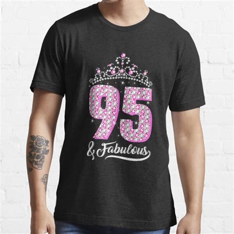 95 And Fabulous 95th Birthday Diamond Crown T Women T Shirt For