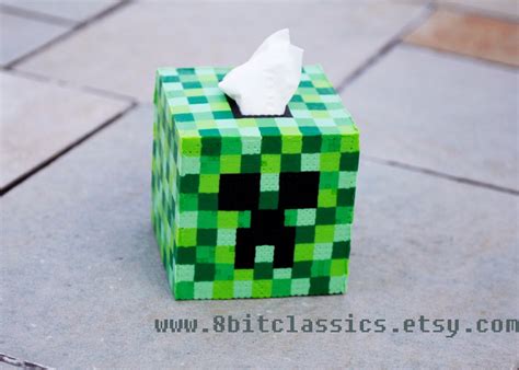 Minecraft Creeper Tissue Box Cover Via Etsy Perler Bead