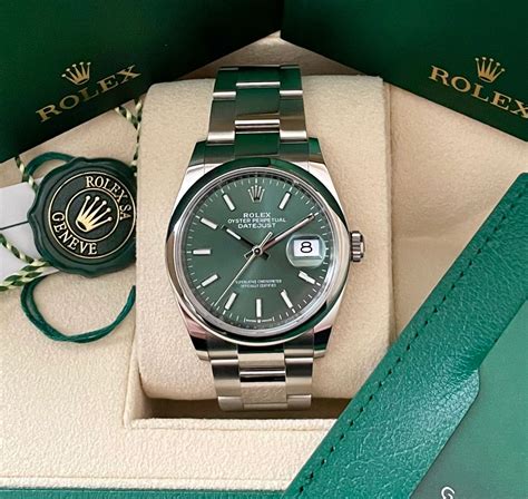 Rolex Datejust Mm Mint Green Full Set