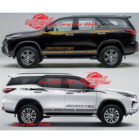 Stiker Sticker Mobil Toyota Fortuner Stiker List Body Samping Mobil