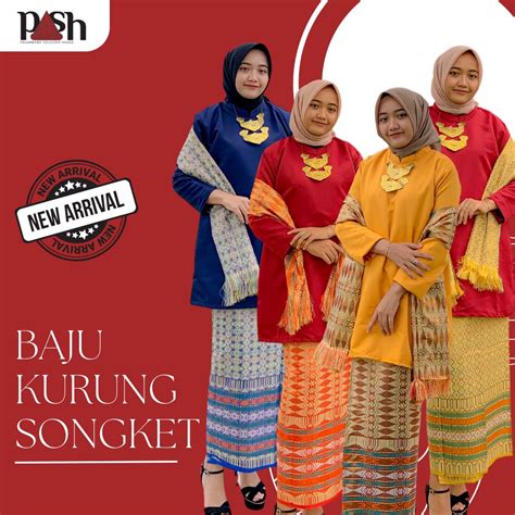 Jual Songket Pash Set Baju Kurung Rok Songket Dan Selendang Baju