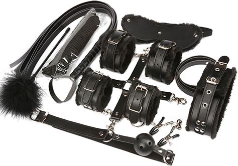 Uimity 10pcs Set Bdsm Bondage Gear Leather Fetish Kit