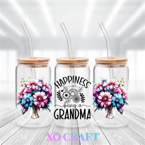 Uv Dtf Happiness Is Being A Grandma Xo Craft