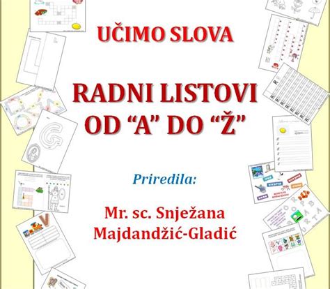 Zlatna Djeca Učimo Slova Uz Zlatnu Djecu Radni Listovi Od A Do Ž