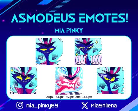 Helluva Boss Asmodeusozzie Emotes For Twitch Youtube And Discord Etsy