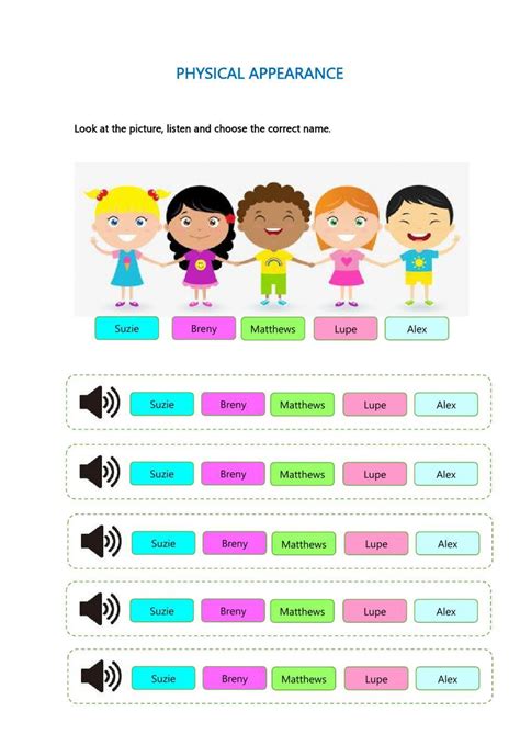 Geography Physical Features Matching Activity Worksheet