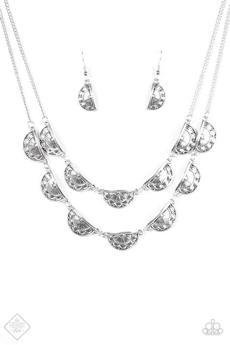 Paparazzi Necklace ~ Harvest Harmony Silver Paparazzi Jewelry Online Store