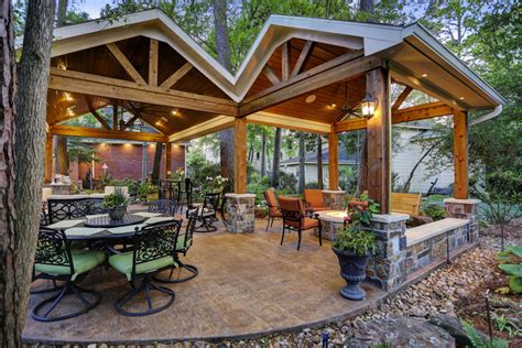 Vaulted Ceilings And Gable Roof Texas Custom Patios