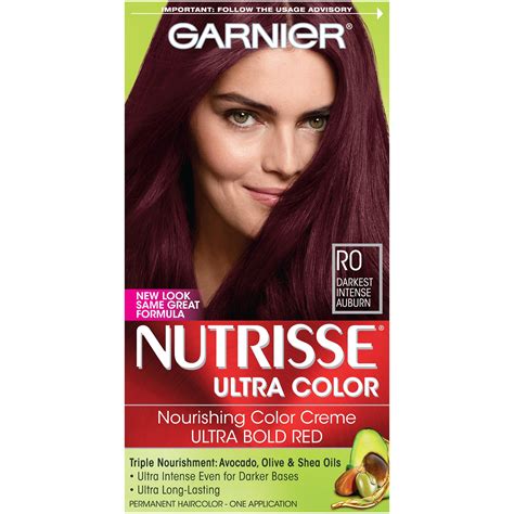 Garnier Nutrisse Ultra Color Nourishing Hair Color Creme R0 Darkest Intense Auburn 1 Kit