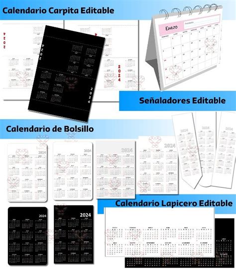 Kit Imprimible Calendarios Almanaque Mega Pack Editable Super