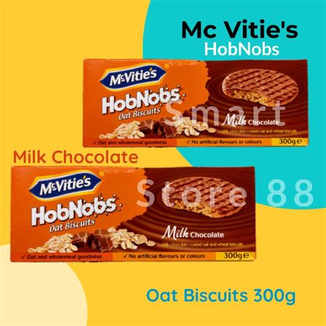 Jual MC VITIES HOBNOBS MILK CHOCOLATE OAT BISCUIT 300GR IMPORT BISKUIT