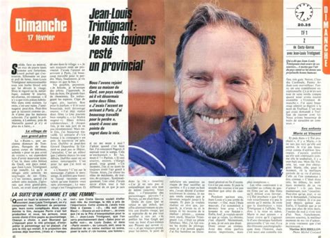 COUPURE DE PRESSE Clipping 1985 Jean Louis Trintignant 2 Pages EUR 5