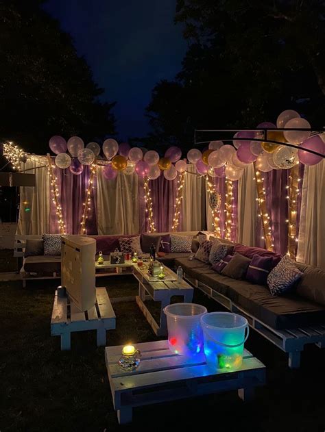 Terrace Birthday Decoration Ideas Backyard Birthday Parties Outdoors