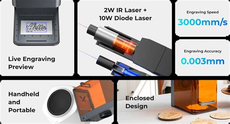 Portable Handheld Xtool F Laser Engraver Ultra Fast Ir Diode Laser