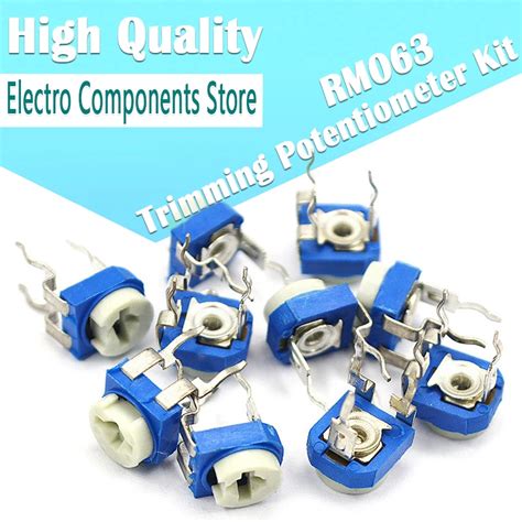 100Pcs RM063 Trimming Potentiometer 1k 2k 5k 10k 20k 50k 100k 200k 500k