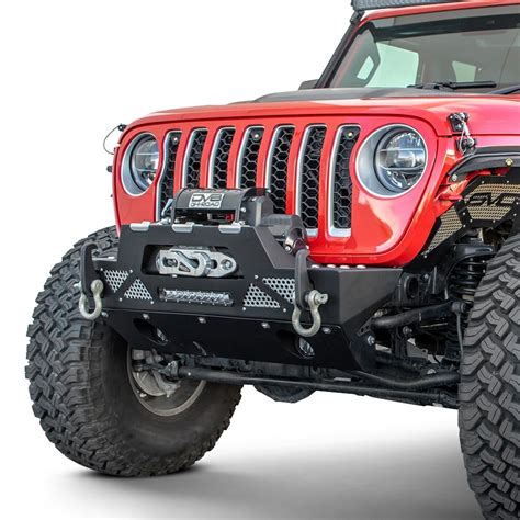 DV8 Offroad Jeep Wrangler 2022 Stubby Blacked Front Modular Bumper