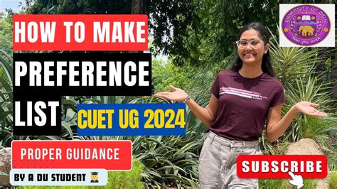 How To Make Preference List 🙌😱 For Cuet Ug 2024 A Proper Guidence By