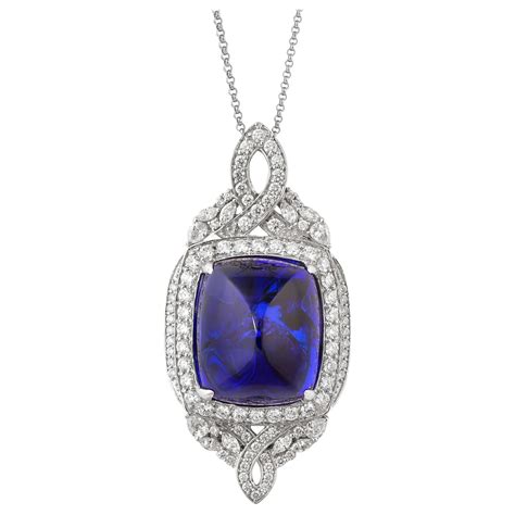 Sunita Nahata 67 20 Carat Tanzanite And White Diamond Pendant In 18KWG