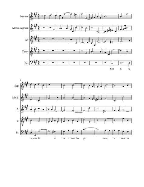 Confiteor Uit Hohe Messe Bach Sheet Music For Strings Group Soprano