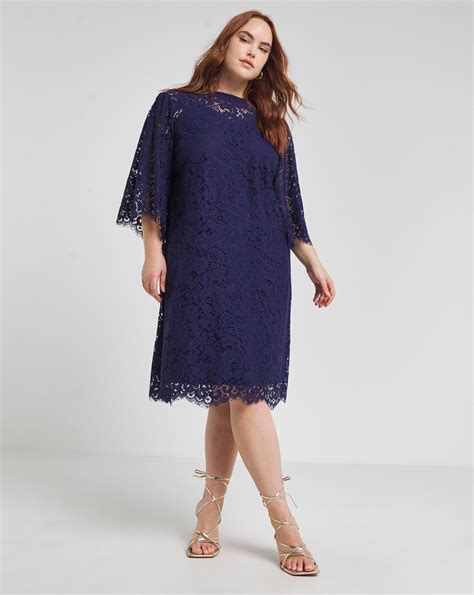 Joanna Hope Navy Lace Swing Dress Simply Be