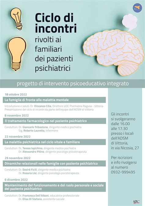 Ciclo Di Incontri Rivolti Ai Familiari Dei Pazienti Psichiatrici