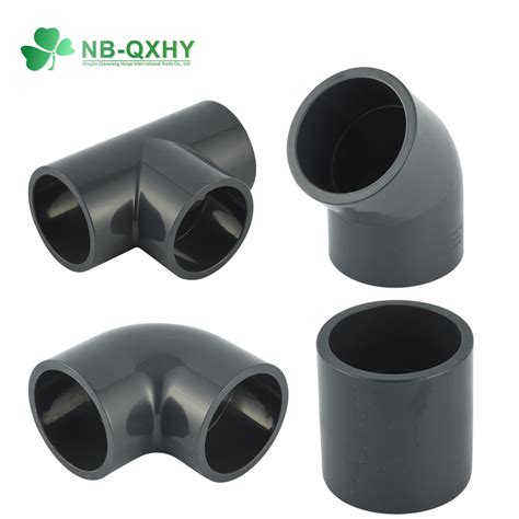 DIN Pn16 PVC Pipe Fitting Tee Elbow Coupling Plastic Pipe Fitting For